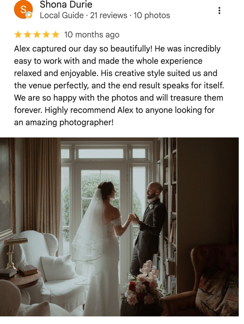 Five-star Google review from Shona Durie